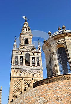 The cathedral of Seville, Giralda tower, Andalusia, Spain