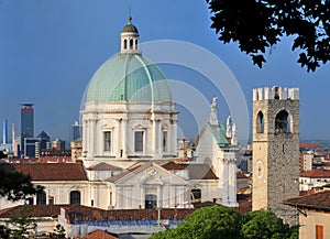 Cathedral and Skyline of Brescia, Italy