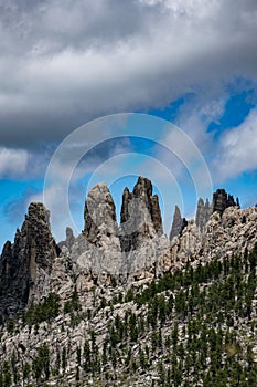 Cathedral Spires of the Black Hills facing the coming storm