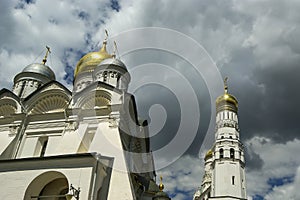 Cathedral Square or Sobornaya Square is the central square of the Moscow Kremlin photo
