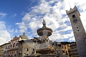 Cathedral square in Trento, Italy photo