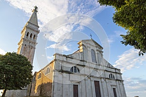 Cathedral of St.Euphemia in Rovinj town in Croatia