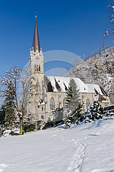 Cathedral of St. Florin in Vaduz Liechtenstein