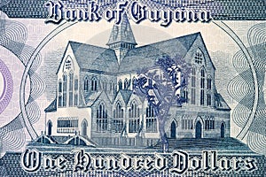 Cathedral of St. George in Georgetown from Guyanese money