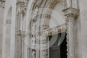 Details of the Cathedral of St Jacob at Sibenik Old Town, Croatia, Europe