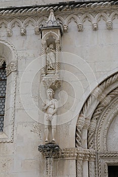 Details of the Cathedral of St Jacob at Sibenik Old Town, Croatia, Europe