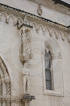 Details of the Cathedral of St Jacob at Sibenik Old Town, Croatia, Europe