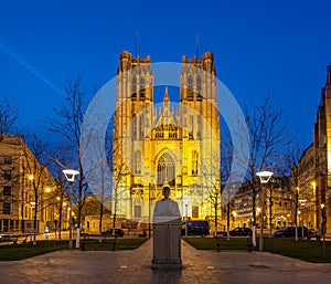 Cathedral St Michael Brussels Belgium