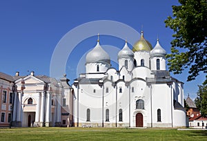 The cathedral of St. Sophia (the Holy Wisdom of God) in the Novgorod Kremlin