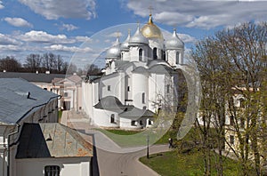 The Cathedral of St. Sophia in Novgorod fortress, Russia