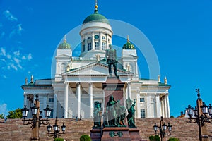 Cathedral and statue of Alexander II in Senaatintori - Senate sq