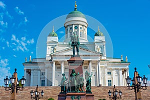 Cathedral and statue of Alexander II in Senaatintori - Senate sq