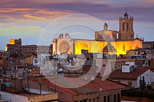 Cathedral of Tarragona in twilight