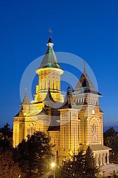 Cathedral of Timisoara at Night