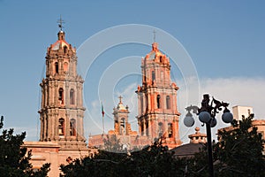 Cathedral towers in San Luis Potosi photo