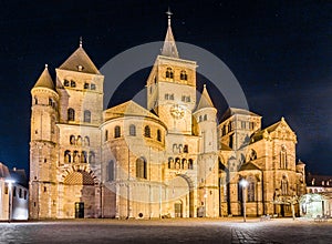 Cathedral of Trier at night, Rhineland-Palatinate, Germany