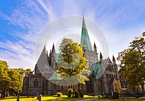 Cathedral in Trondheim Norway photo