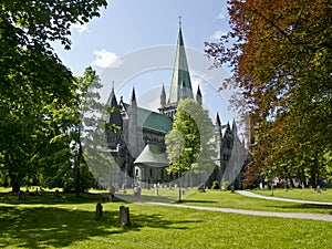 cathedral in Trondheim, Norway, photo