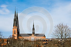 Cathedral in Uppsala, Sweden, Europe, built in 13th century