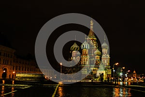 The Cathedral of Vasily the Blessed known as Saint Basil`s Cathedral, is a Russian Orthodox church in Red Square in Moscow, Russi