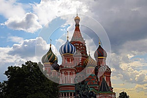The Cathedral of Vasily the Blessed known as Saint Basil`s Cathedral, Russia photo