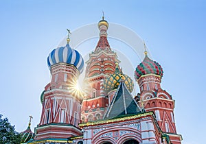 Cathedral of Vasily the Blessed Saint Basil`s Cathedral on Red Square, Moscow, Russia