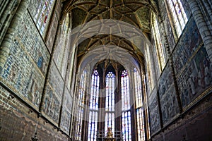 Cathedral vaulted ceiling in LiÃ¨ge Belgium