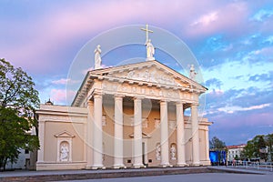 Cathedral of Vilnius at sundown light, Lithuania