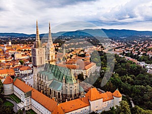 cathedral of zagreb old european gothic church