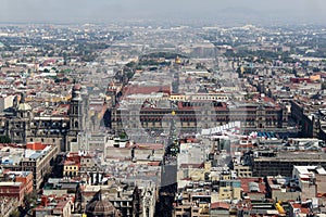 Cathedral and Zocalo in Mexico City photo