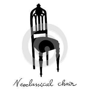 Beautiful Cathedrale chair Louis Philippe silhouette photo
