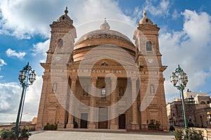 Cathedrale in Mgarr city in Malta