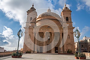 Cathedrale in Mgarr city in Malta