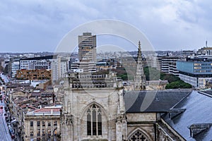 Cathedrale Saint Andre and Pey Berland Tower in Bordeaux, France