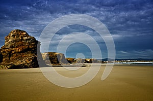 Cathedrals Beach is one of the most beautiful beaches in Spain, located in Galicia in the North of Spain photo