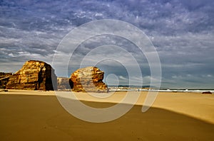 Cathedrals Beach is one of the most beautiful beaches in Spain, located in Galicia in the North of Spain photo