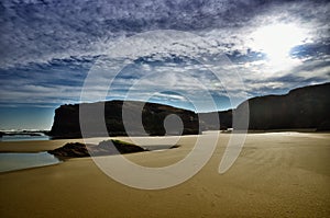 Cathedrals Beach is one of the most beautiful beaches in Spain, located in Galicia in the North of Spain photo