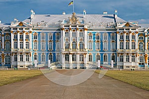 Catherine palace in Pushkin, Tsarskoye Selo, Russia