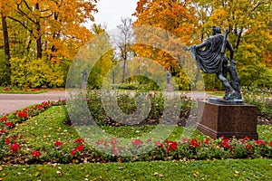 Catherine park in autumn foliage, Tsarskoe Selo Pushkin, Saint Petersburg, Russia