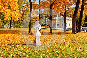 Catherine park in autumn foliage, Tsarskoe Selo Pushkin, Saint Petersburg, Russia