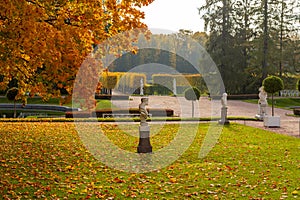 Catherine park in autumn, Tsarskoe Selo Pushkin, Saint Petersburg, Russia