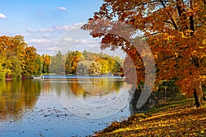 Catherine park in autumn, Tsarskoe Selo Pushkin, St. Petersburg, Russia