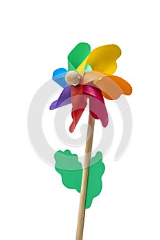 A Catherine wheel wind pinwheel