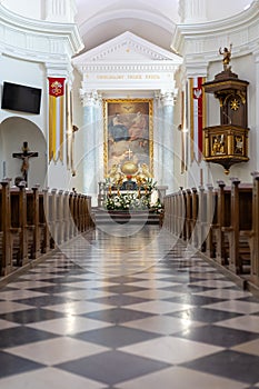 Catholic altar in the church.