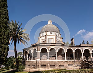 Catholic chapel on Mount of Beatitudes near Tabgha at the Sea of