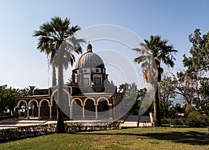 Catholic chapel on Mount of Beatitudes near Tabgha at the Sea of