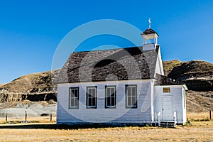 Catholic church in the badlands. Dorothy,Alberta,Canada