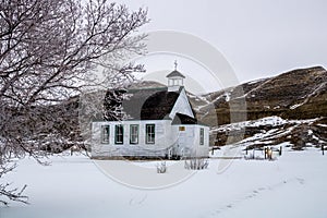 Catholic church in the badlands. Dorothy,Alberta,Canada