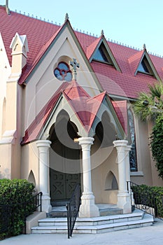 A catholic church entrance, Florida, USA