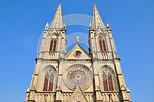 A Catholic church in gothic architecture style